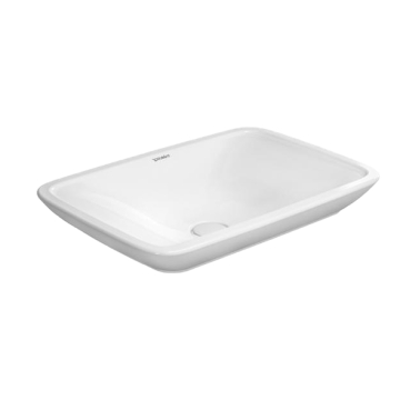Duravit PURAVIDA Furniture Washbasin without Tap Platform, 70 cm, Excluding Pedestal, White