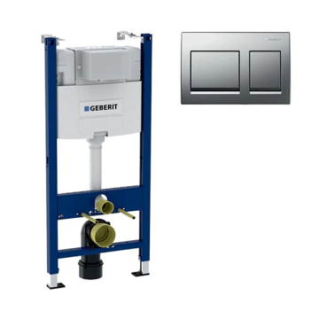 Geberit Duofix Concealed Tank, Fully Supported Frame, Including Square Plate 