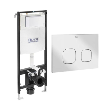 Roca Concealed Tank, Fully Supported Frame, Including Square Plate 