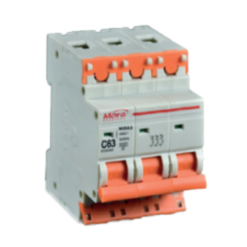 Mora Electrical Miniature Circuit Breaker (MCB) 3 Poles, 6 KA