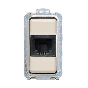 Bticino Magic Telephone Socket RJ11, 10 A, White