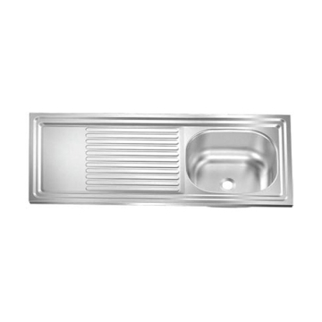 Plaza Sakr Inset Stainless Steel Kitchen Sink 0.37 mm Thickness Without Waste, Right Drain Borad 120 cm (602010303)