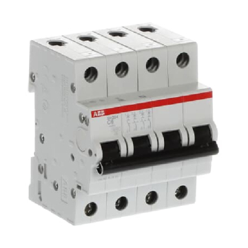 ABB MCB 4 Poles Electrical Circuit Breaker, 6 KA