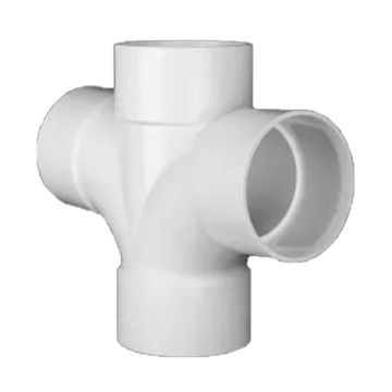 Alsharif Drainage Pipe Double Branch 90°, White