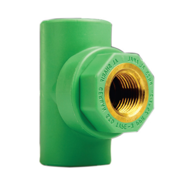 Alsharif Water Supply Pipe Tee 90° With Brass Insert, Green