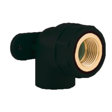 Alsharif Water Supply Pipe Copper Elbow With Brass Insert, Black