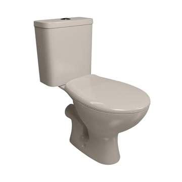 Sarreguemines Bondy Floor Standing Toilet with Douche Wall P Outlet, Including Normal Seat & Cover and Tank, Pergamon