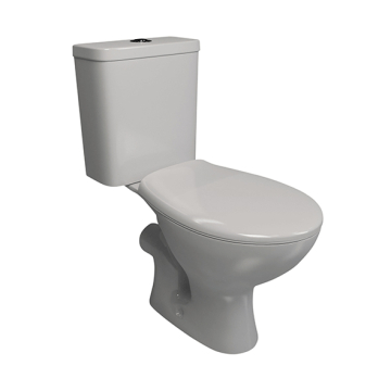 Sarreguemines Bondy Floor Standing Toilet with Douche Wall P Outlet, Including Normal Seat & Cover and Tank, White