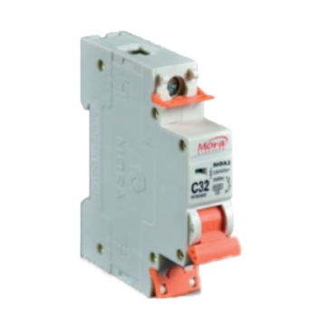 Mora Electrical Miniature Circuit Breaker (MCB) 1 Pole, 6 KA