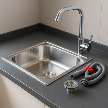 Plaza Kitchen Sink 71 cm & Kitchen Mixer 