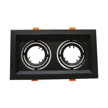 Carla Double Movable Chassis Spotlight 9 × 17 cm, Black
