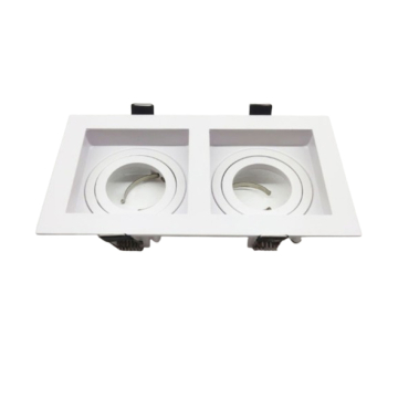 Carla Double Movable Chassis Spotlight 9 × 17 cm, White
