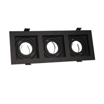 Carla Tripple Movable Chassis Spotlight 9 × 25 cm, Black