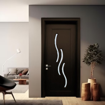 Chniese Internal Door Model Glass, Brown