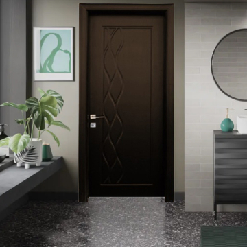 Chniese Internal Door Model Flat, Brown