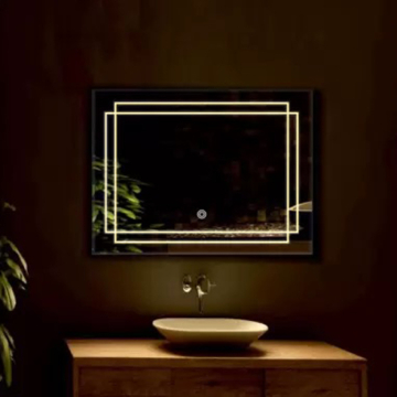 Dr-Greiche Touch Mirror 60 × 40 cm 4 mm Thickness, Warm (Yellow)