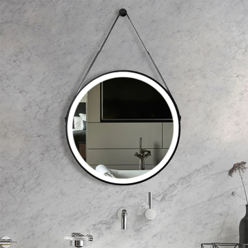 Dr-Greiche LED Mirror 60 × 60 cm 4 mm Thickness, Black Frame, White