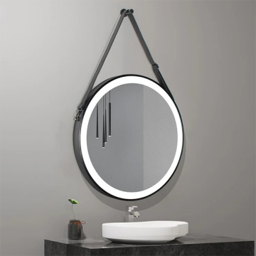 Dr-Greiche LED Mirror 60 × 60 cm 4 mm Thickness, Black Frame, White