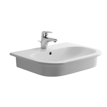 Duravit D-Code Countertop Washbasin with Tap Platform, 54 cm, Excluding Pedestal, Different Colors
