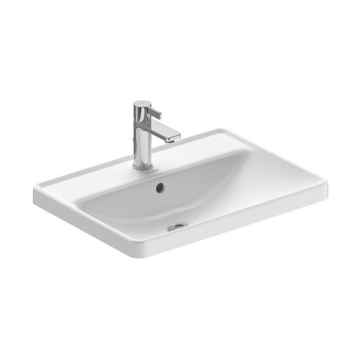 Duravit D-New Countertop Washbasin with Tap Platform, 60 cm, Excluding Pedestal, White