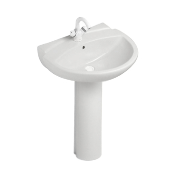 Duravit DELLARCO Floor Pedestal Washbasin with Tap Platform, 70 cm, Including Floor Pedestal, Different Colors