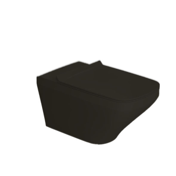 Duravit DuraStyle Wall Mounted Toilet with Douche and Valve Wall P Outlet, Including Soft Close Seat & Cover, Black