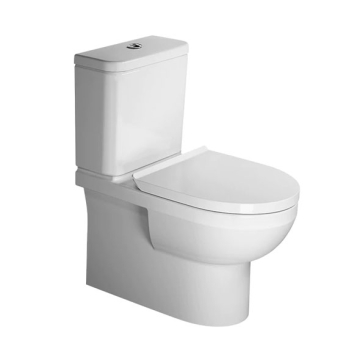 Duravit No. 1 Rimless Floor Standing Toilet with Douche Wall P Outlet, Including Seat & Cover and Tank, White