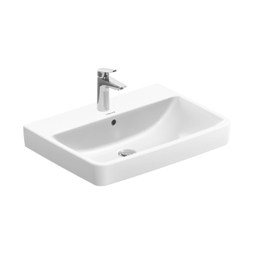 Duravit NO 1 Furniture Washbasin with Tap Platform, 65 × 46 cm, Excluding Pedestal, White
