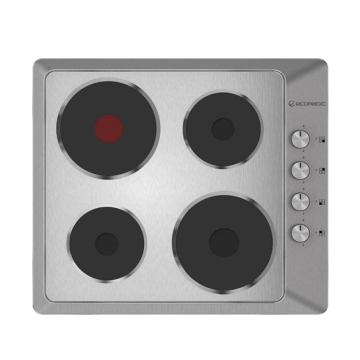 Ecomatic Built-in Electric Hob 60 cm, 4 Burners, Stainless