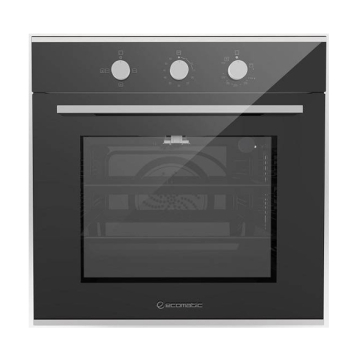 Ecomatic Gas Built-in Oven 60 cm With Gas Grill & Fan, 67 Liters, Black