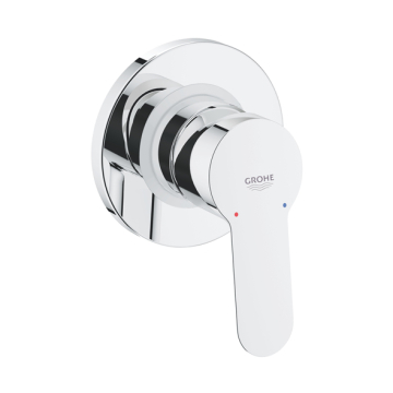 Grohe Bau Edge Shower Mixer Including Concealed Body, Chrome