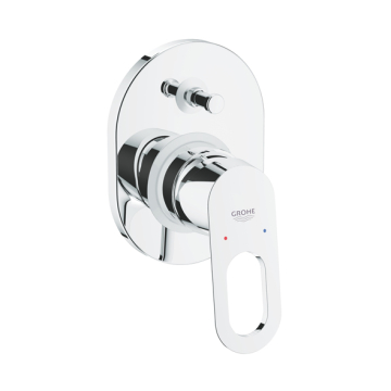 Grohe Bau Loop Bath & Shower Mixer Including Concealed Body, Chrome