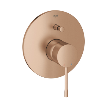 Grohe Essence Bath & Shower Mixer 2 Above and Below Outlets, One-Handle, Brushed Warm Sunset