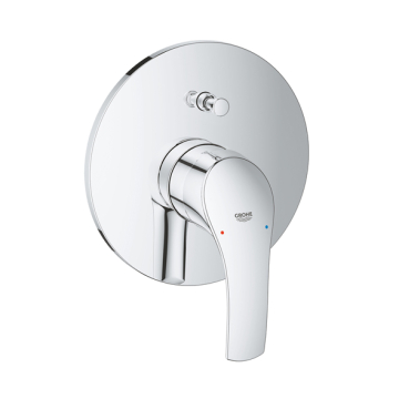 Grohe Eurosmart Bath & Shower Mixer 2 Above and Below Outlets, One-Handle, Chrome