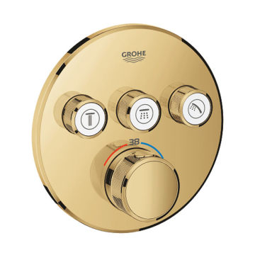 Grohe Grohtherm Smartcontrol Bath & Shower Mixer with 3 Valves, Cool Sunrise