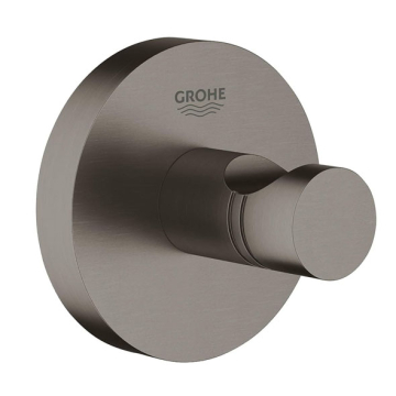 Grohe Essentials Robe Hook, Brushed Hard Graphite