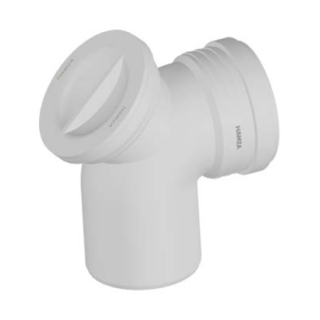 Hamza Elbow with Inspection Access 87.5°, PP, White 