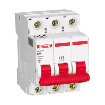 Himel MCB 3 Poles Electrical Circuit Breaker, 6 KA