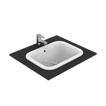 Ideal Standard Connect Rectangular Countertop Washbasin without Tap Platform, 58 × 41 cm, White