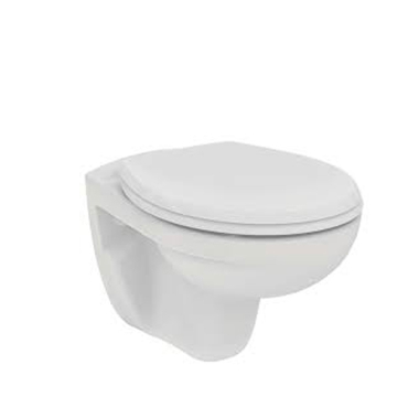 Ideal Standard Space Wall Mounted Toilet with Douche, Including Solid Close Seat & Cover