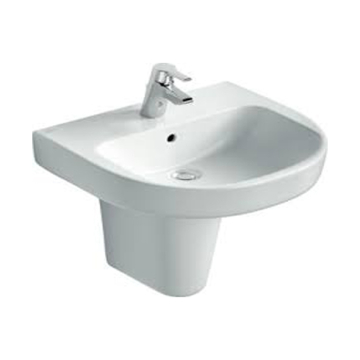 Ideal Standard Playa Wall Pedestal Washbasin with Tap Platform, 55 × 48 cm, Different Colors