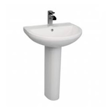 Ideal Standard Manta Floor Pedestal Washbasin with Tap Platform, 70 cm, Different Colors