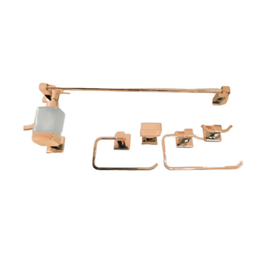 Infinity Bathroom Accessories Set of 6 Pieces, Rose Gold
