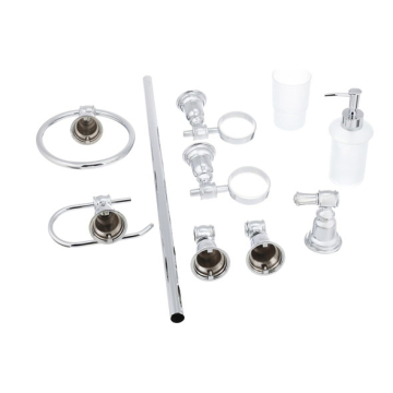 Infinity Bathroom Accessories Set 6 Pieces, Chrome