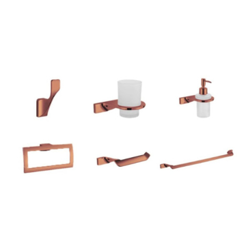 Infinity Bathroom Accessories Set of 6 Pieces, Bronze