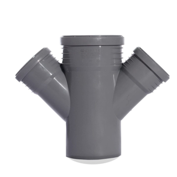 Kessel Drainage Double Branch 45° , Grey