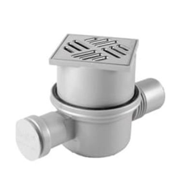 Kessel Drainage Floor Drain inlet 1 ¼ inch (40 mm) outlet 50 mm, Chrome