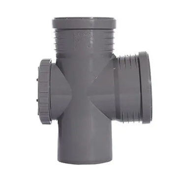 Kessel Drainage Tee With Inspection Access 90° , Grey