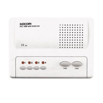 KOCOM KIC-304 Wire Intercom Master Unit 4 Lines