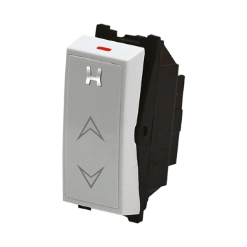 Konnice Hummer Single Curtain Switch with 2 Clicks, 1-Way, 1-Module, 10 A